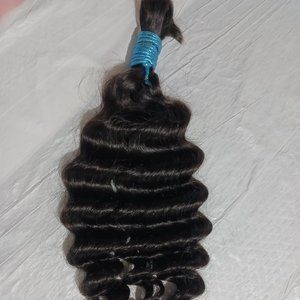 unwefted deep wave human hair extension for micro /tree braids